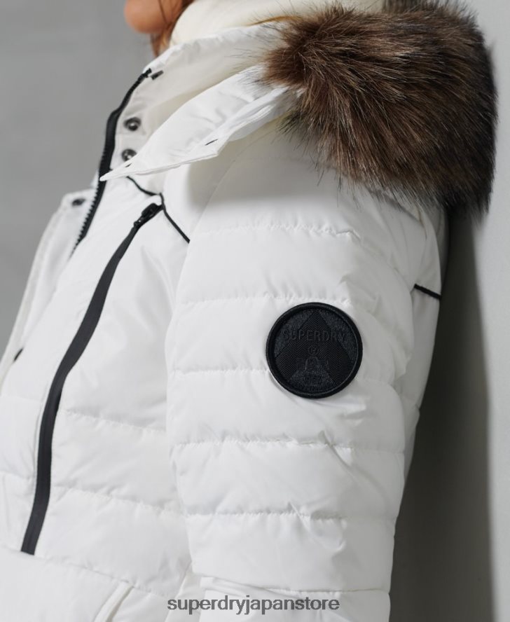 氷河パッド入りジャケット 女性 Superdry 衣類 白 2J62PZ5514