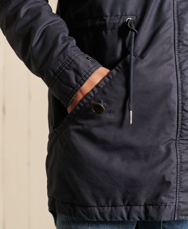 ミリタリーフィッシュテールパーカーコート 女性 Superdry 衣類 青 2J62PZ5515