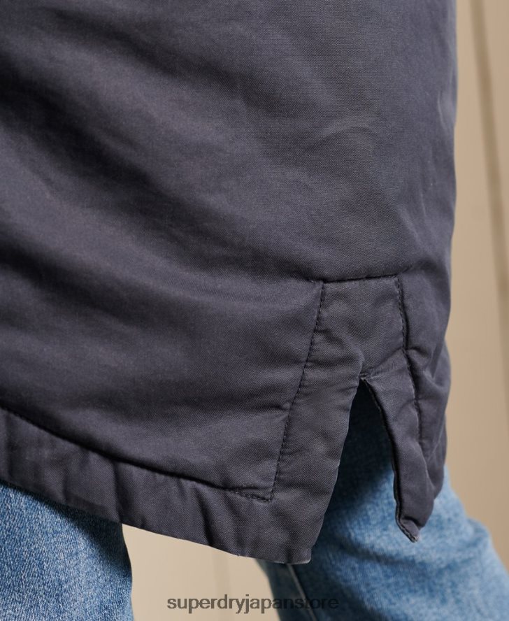 ミリタリーフィッシュテールパーカーコート 女性 Superdry 衣類 青 2J62PZ5515