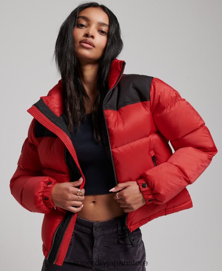 スポーツスタイルのコードパファージャケット 女性 Superdry 衣類 赤 2J62PZ5524