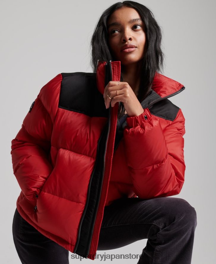 スポーツスタイルのコードパファージャケット 女性 Superdry 衣類 赤 2J62PZ5524
