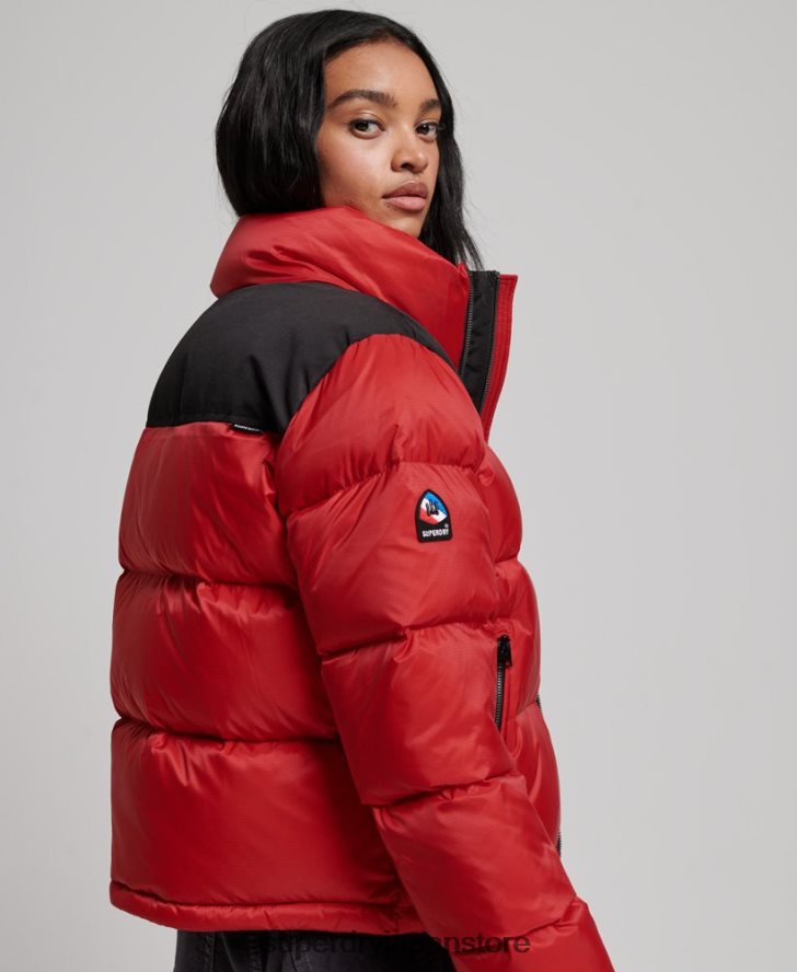 スポーツスタイルのコードパファージャケット 女性 Superdry 衣類 赤 2J62PZ5524