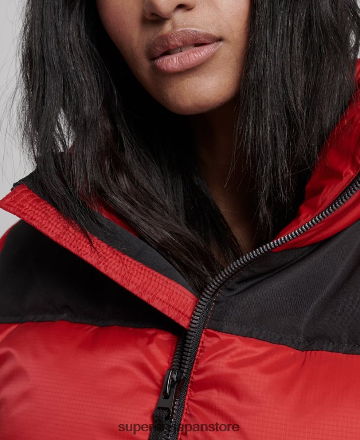 スポーツスタイルのコードパファージャケット 女性 Superdry 衣類 赤 2J62PZ5524