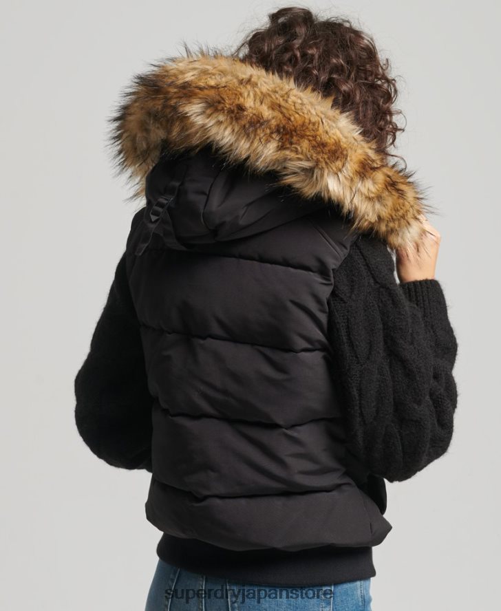 エラ ジレ 女性 Superdry 衣類 黒 2J62PZ5533