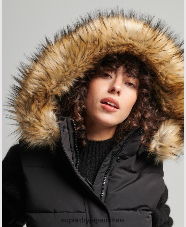 エラ ジレ 女性 Superdry 衣類 黒 2J62PZ5533