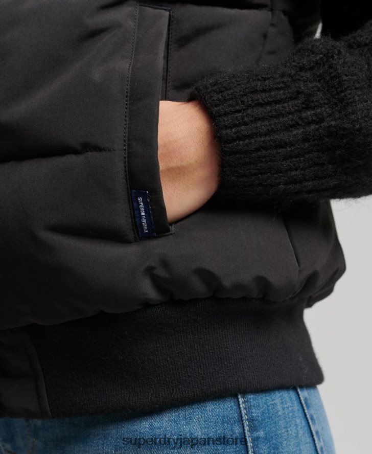 エラ ジレ 女性 Superdry 衣類 黒 2J62PZ5533