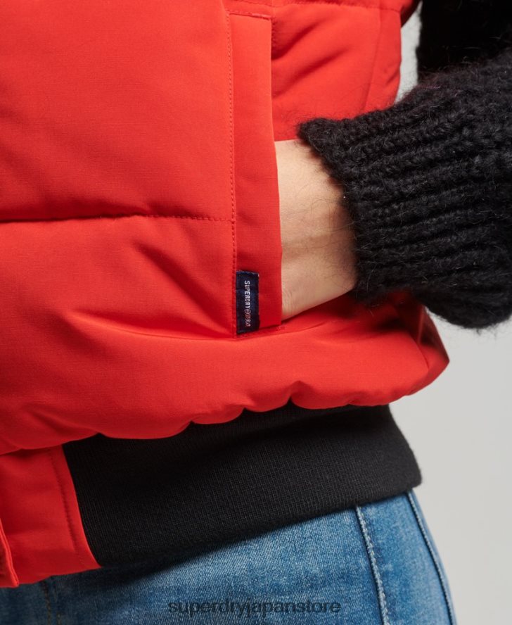 エラ ジレ 女性 Superdry 衣類 赤 2J62PZ5534