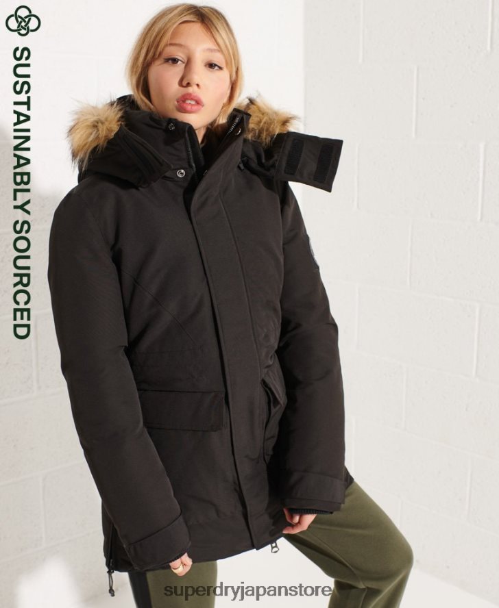 コードエベレストパーカーコート 女性 Superdry 衣類 黒 2J62PZ5537