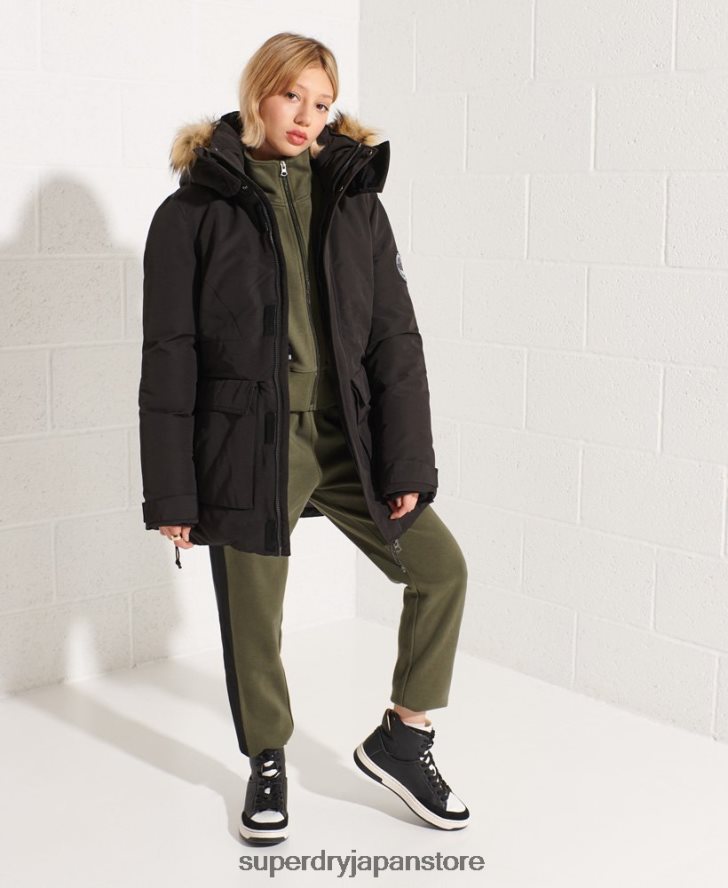 コードエベレストパーカーコート 女性 Superdry 衣類 黒 2J62PZ5537
