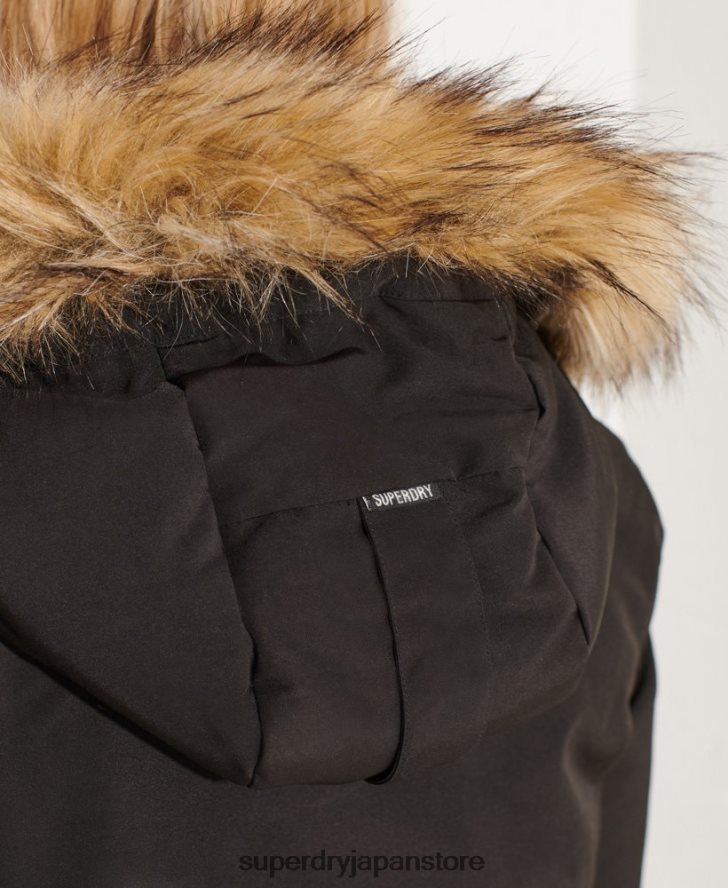 コードエベレストパーカーコート 女性 Superdry 衣類 黒 2J62PZ5537