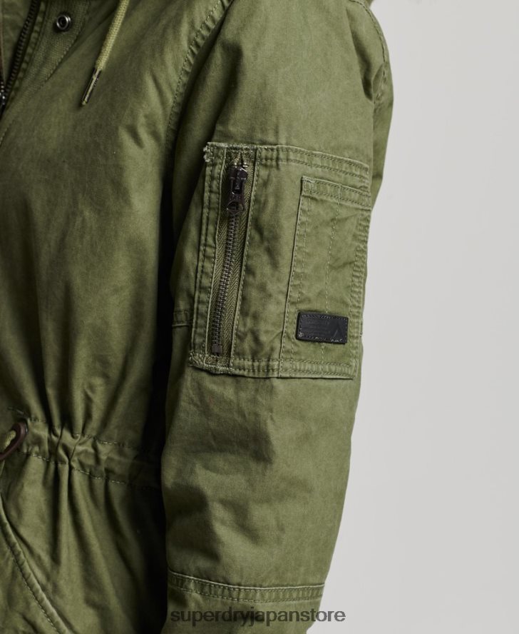 フィールドパーカーコート 女性 Superdry 衣類 緑 2J62PZ5538