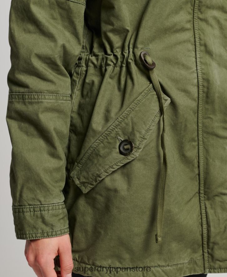 フィールドパーカーコート 女性 Superdry 衣類 緑 2J62PZ5538