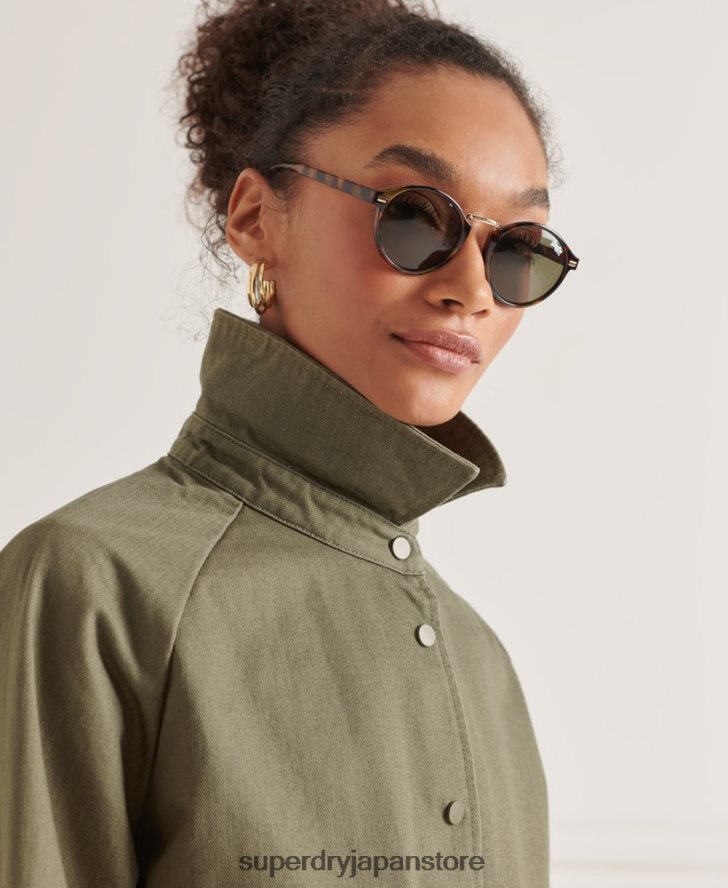 雑用コート 女性 Superdry 衣類 緑 2J62PZ5539