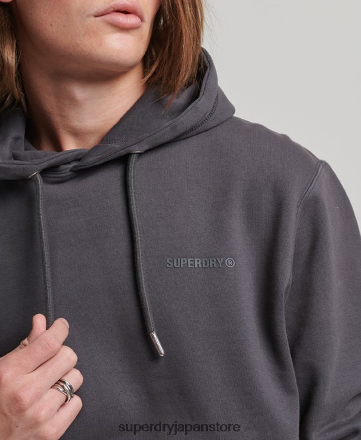 エッセンシャル オーバーダイ パーカー 男性 Superdry 衣類 濃い灰色 2J62PZ553