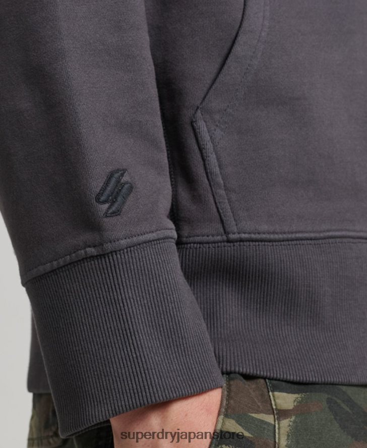 エッセンシャル オーバーダイ パーカー 男性 Superdry 衣類 濃い灰色 2J62PZ553