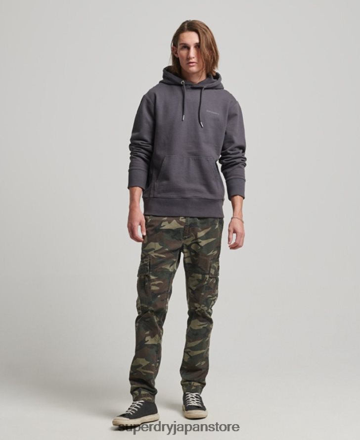 エッセンシャル オーバーダイ パーカー 男性 Superdry 衣類 濃い灰色 2J62PZ553