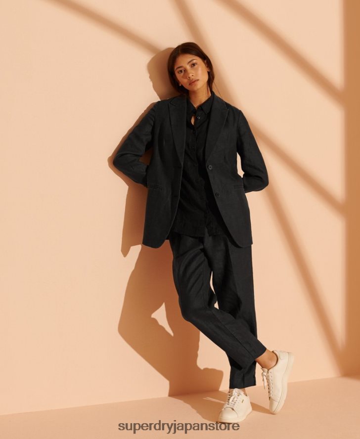 限定版麻ブレザー 女性 Superdry 衣類 黒 2J62PZ5541