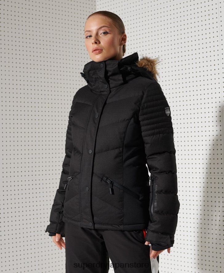 スノーラックス パファージャケット 女性 Superdry 衣類 黒 2J62PZ5543