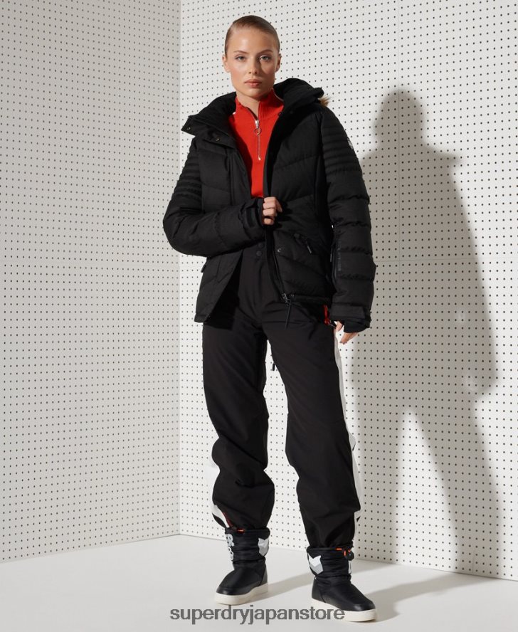 スノーラックス パファージャケット 女性 Superdry 衣類 黒 2J62PZ5543