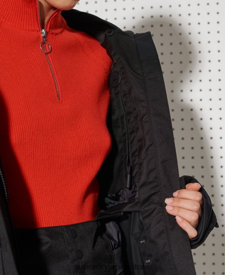 スノーラックス パファージャケット 女性 Superdry 衣類 黒 2J62PZ5543