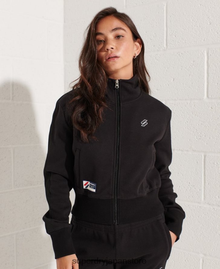 コードストライプ トラックジャケット 女性 Superdry 衣類 黒 2J62PZ5545