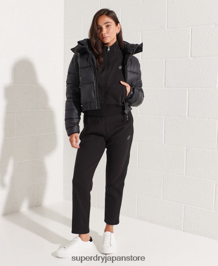 コードストライプ トラックジャケット 女性 Superdry 衣類 黒 2J62PZ5545