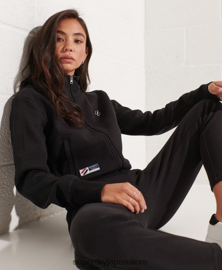 コードストライプ トラックジャケット 女性 Superdry 衣類 黒 2J62PZ5545