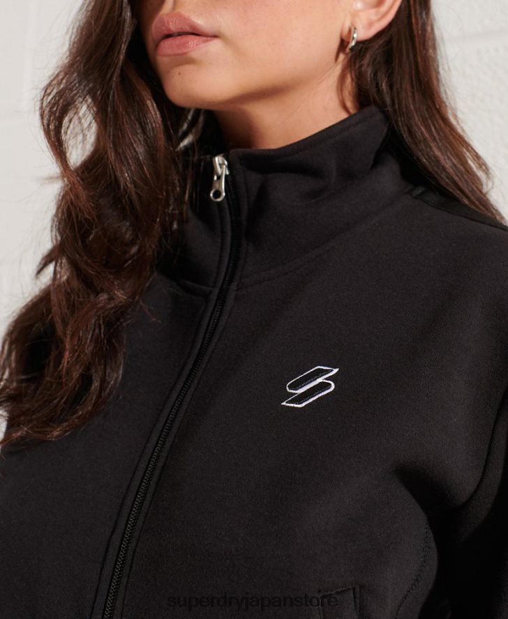 コードストライプ トラックジャケット 女性 Superdry 衣類 黒 2J62PZ5545