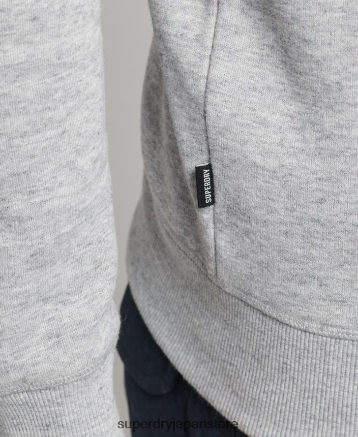 オーガニックコットン エッセンシャル ロゴ クルー スウェットシャツ 男性 Superdry 衣類 グレー 2J62PZ554