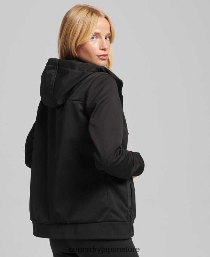 ハイテクソフトシェルジャケット 女性 Superdry 衣類 黒 2J62PZ5554
