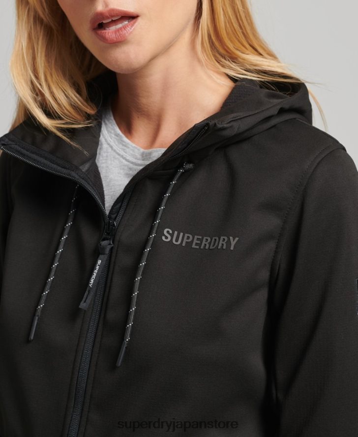 ハイテクソフトシェルジャケット 女性 Superdry 衣類 黒 2J62PZ5554