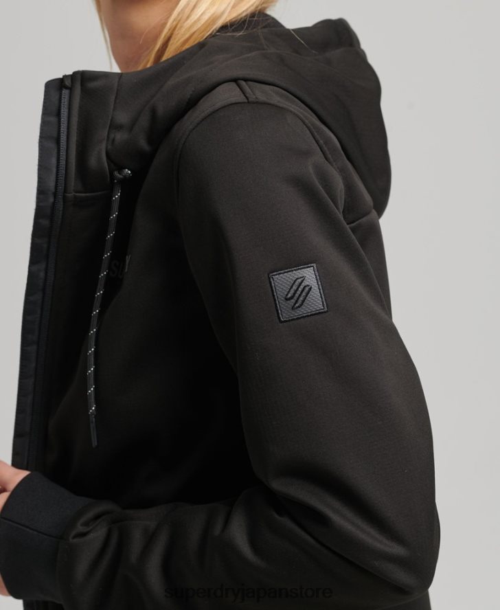 ハイテクソフトシェルジャケット 女性 Superdry 衣類 黒 2J62PZ5554