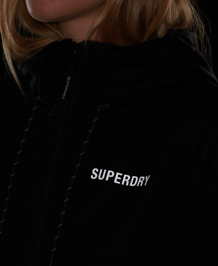 ハイテクソフトシェルジャケット 女性 Superdry 衣類 黒 2J62PZ5554