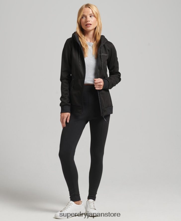 ハイテクソフトシェルジャケット 女性 Superdry 衣類 黒 2J62PZ5554