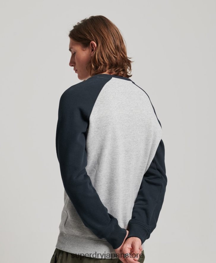 ベースボールクルースウェットシャツ 男性 Superdry 衣類 グレー 2J62PZ555