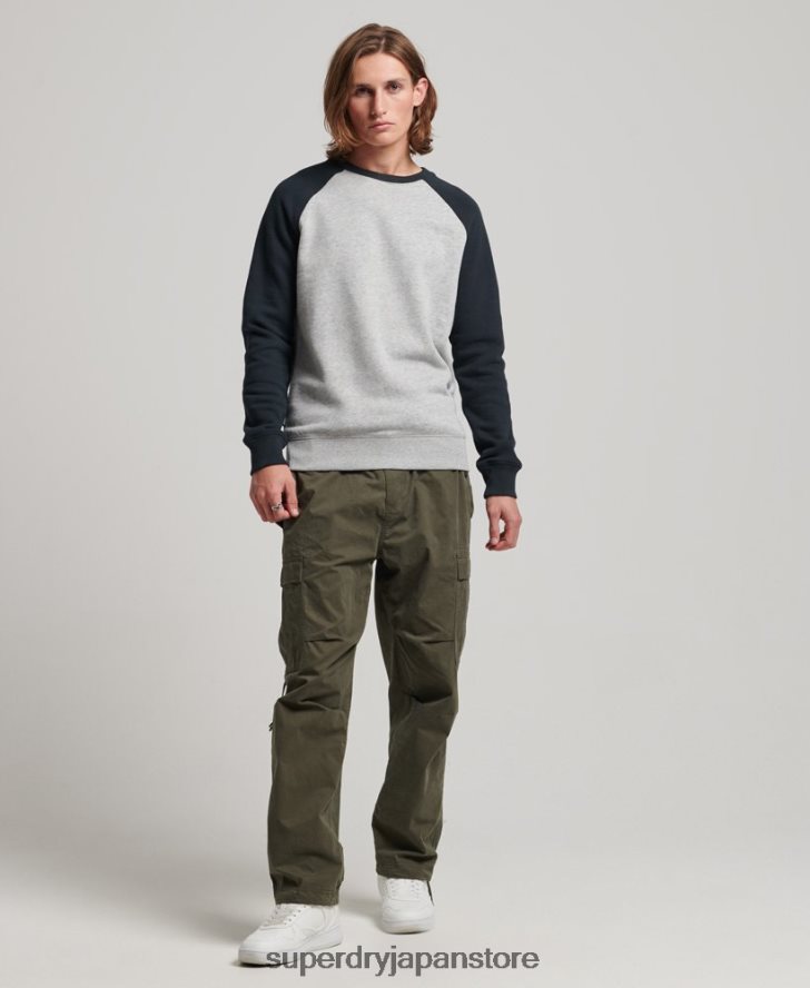 ベースボールクルースウェットシャツ 男性 Superdry 衣類 グレー 2J62PZ555