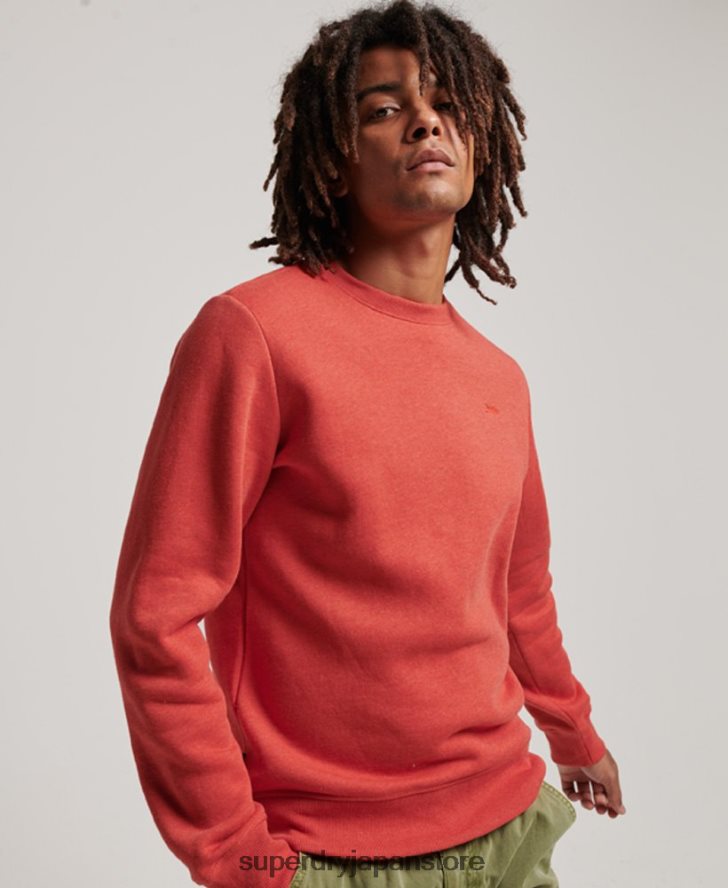 ヴィンテージロゴ刺繍クルースウェットシャツ 男性 Superdry 衣類 オレンジ 2J62PZ556