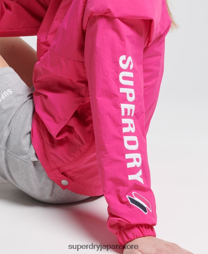 コードに不可欠なグラフィックのオーバーヘッド 女性 Superdry 衣類 ピンク 2J62PZ5560