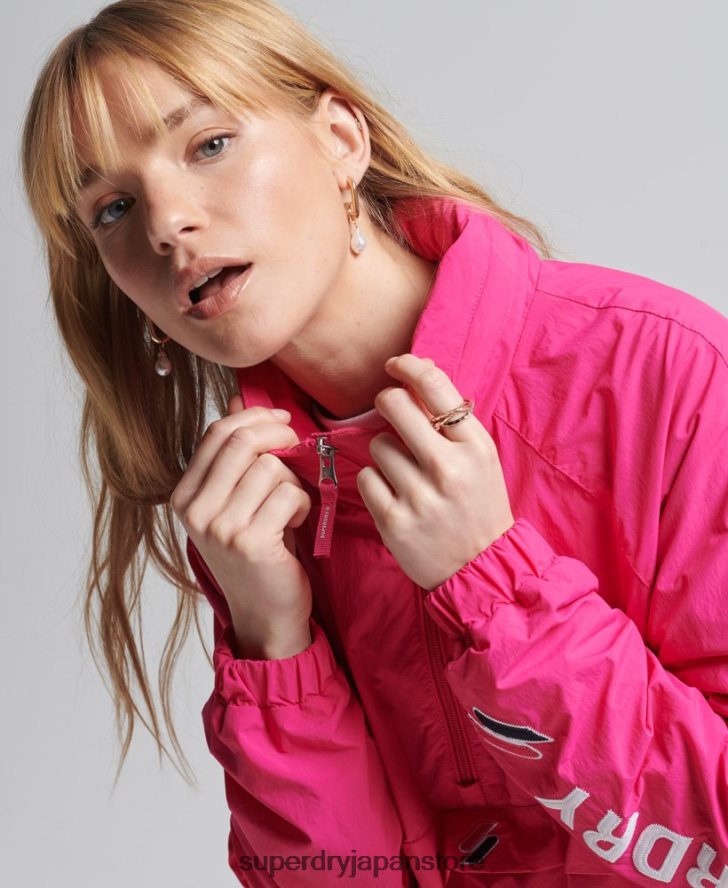 コードに不可欠なグラフィックのオーバーヘッド 女性 Superdry 衣類 ピンク 2J62PZ5560