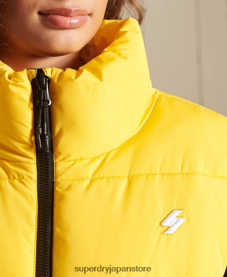 スポーツパファーオーバーサイズジレ 女性 Superdry 衣類 黄色 2J62PZ5565
