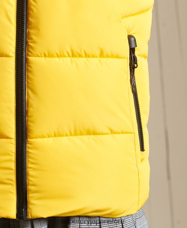 スポーツパファーオーバーサイズジレ 女性 Superdry 衣類 黄色 2J62PZ5565