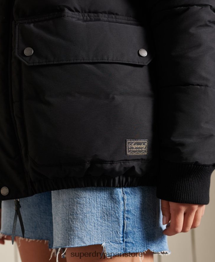 オーバーサイズマウンテンパファージャケット 女性 Superdry 衣類 濃紺 2J62PZ5566