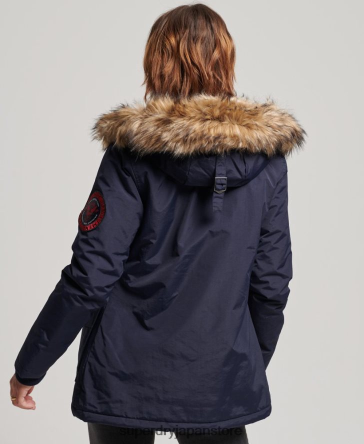 エベレストパーカージャケット 女性 Superdry 衣類 海軍 2J62PZ5570