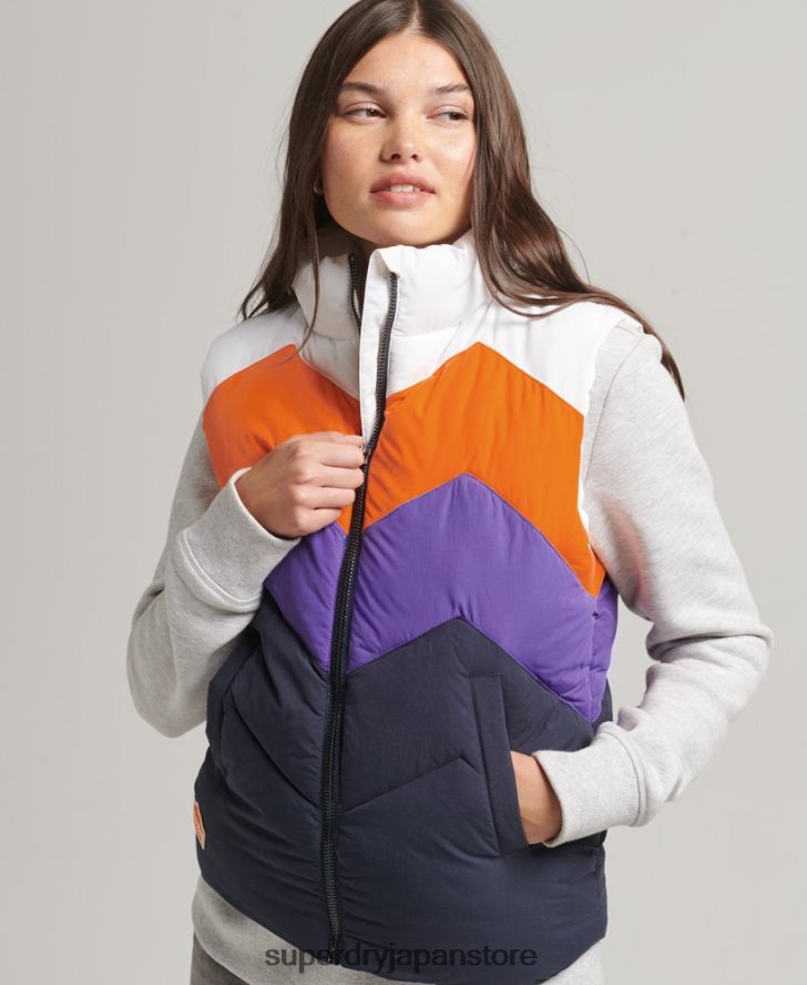 レトロパネル パファージレ 女性 Superdry 衣類 海軍 2J62PZ5578