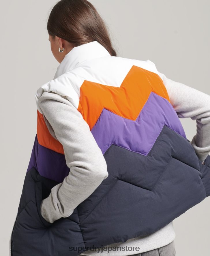 レトロパネル パファージレ 女性 Superdry 衣類 海軍 2J62PZ5578