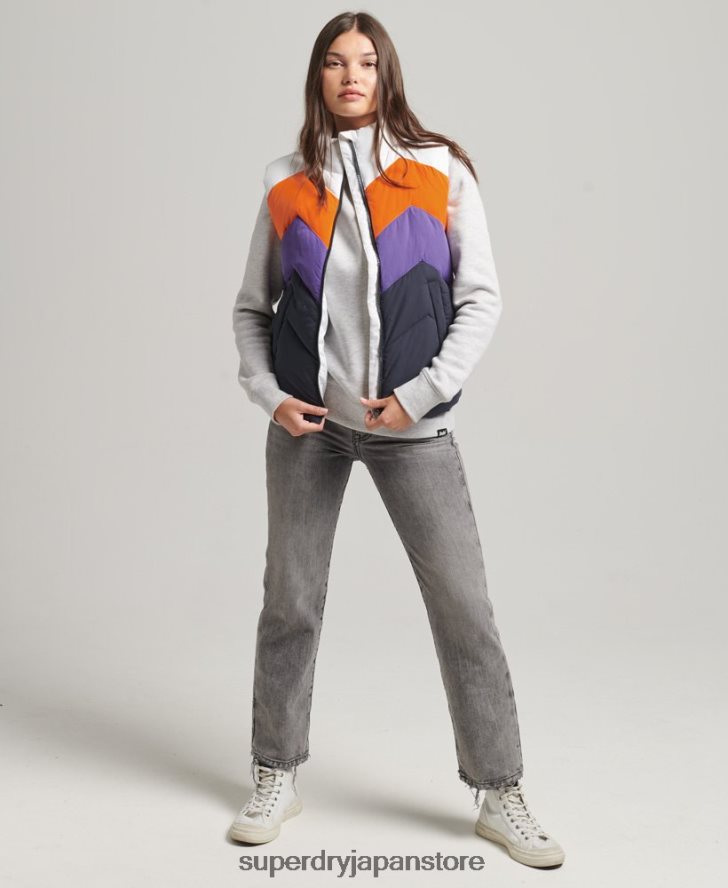 レトロパネル パファージレ 女性 Superdry 衣類 海軍 2J62PZ5578