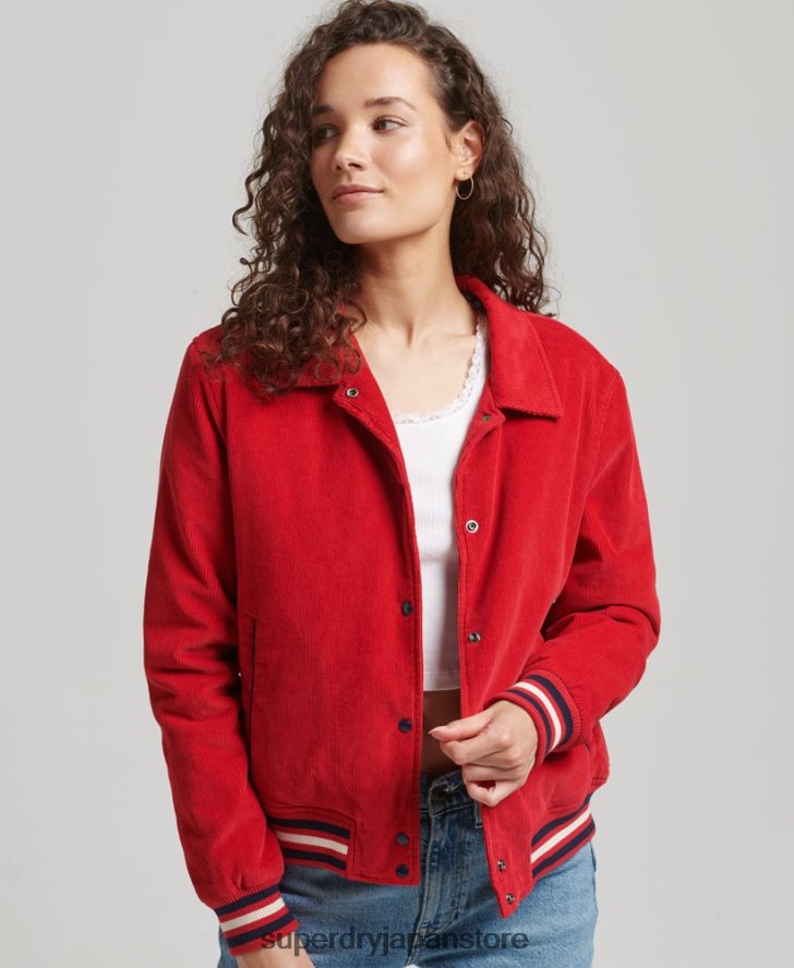コードコーチボンバージャケット 女性 Superdry 衣類 赤 2J62PZ5580