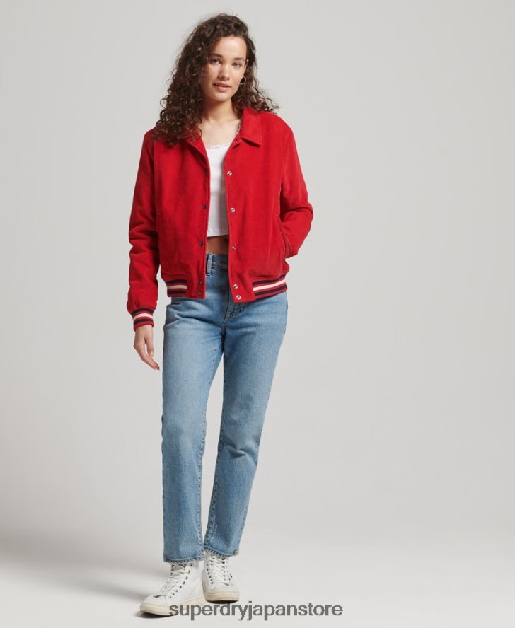 コードコーチボンバージャケット 女性 Superdry 衣類 赤 2J62PZ5580