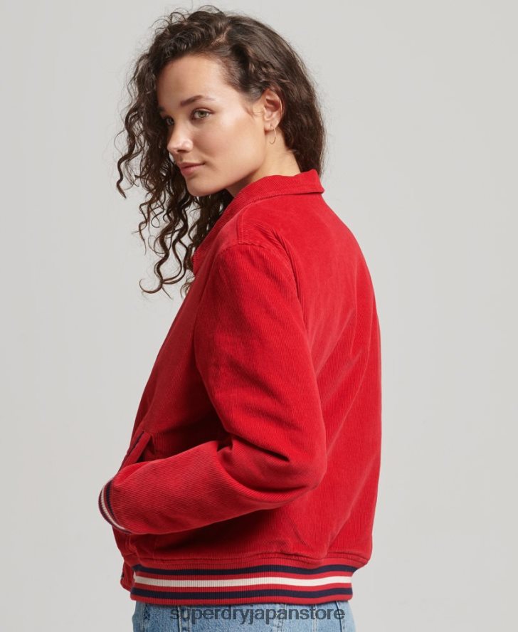コードコーチボンバージャケット 女性 Superdry 衣類 赤 2J62PZ5580