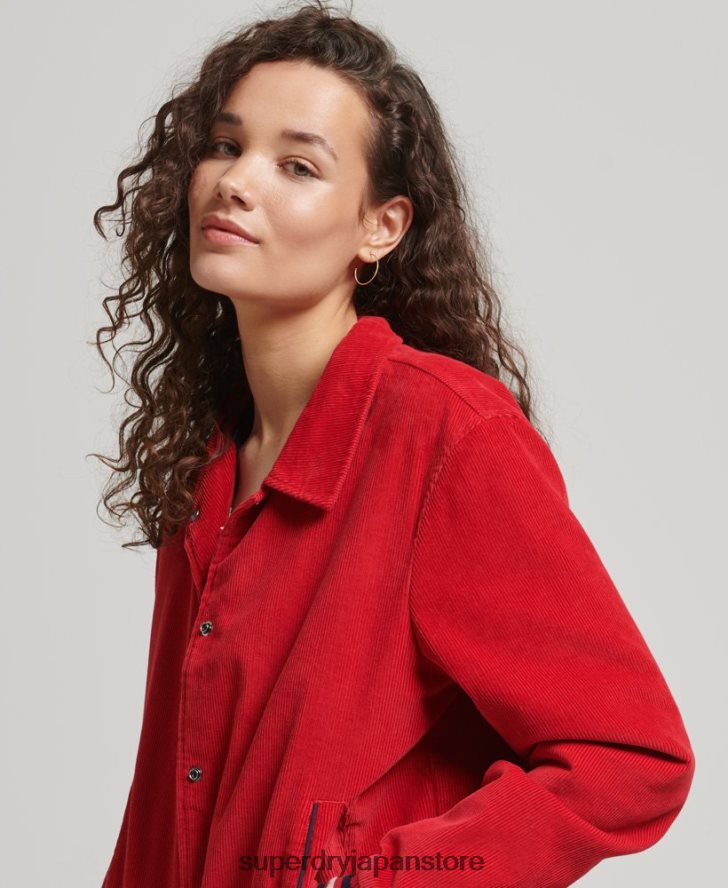 コードコーチボンバージャケット 女性 Superdry 衣類 赤 2J62PZ5580